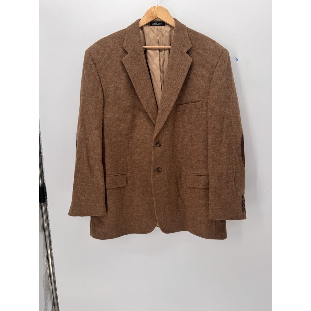 Vintage Stafford Men's 100% Wool Blazer 48R – Elbow Patches, Woolmark Professor